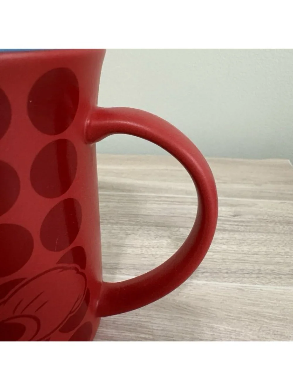 Disney Parks Mickey Mouse Red Silhouette Pattern Ceramic Coffee Mug